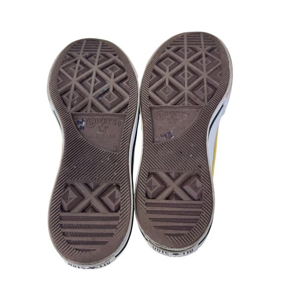 Converse All‎ Star Low Top Platform Sneakers Womens Size 5 Yellow White Lace Up - Picture 8 of 11